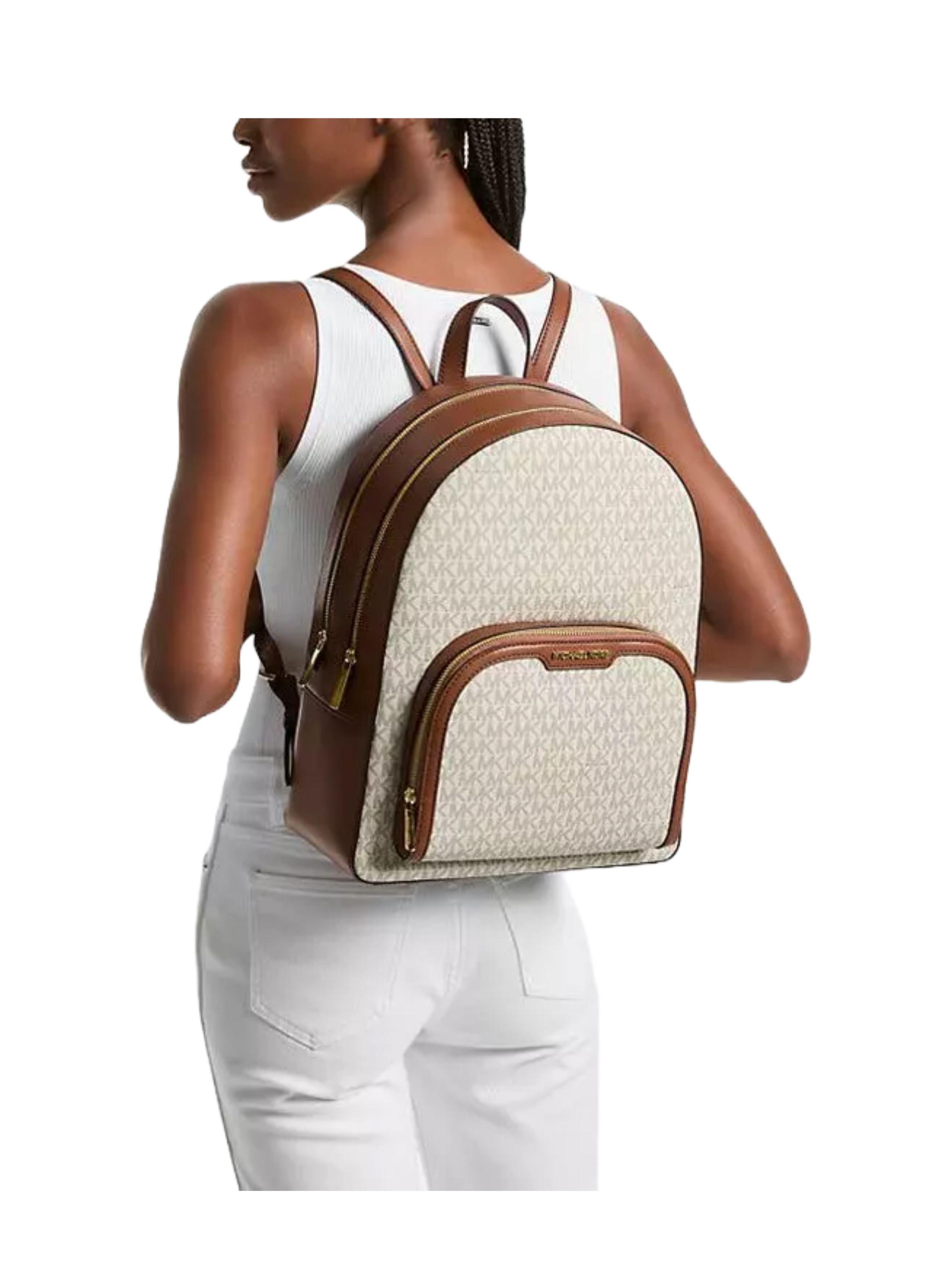 Mochila Michael Kors Jaicee Grande color Vainilla Camel-2