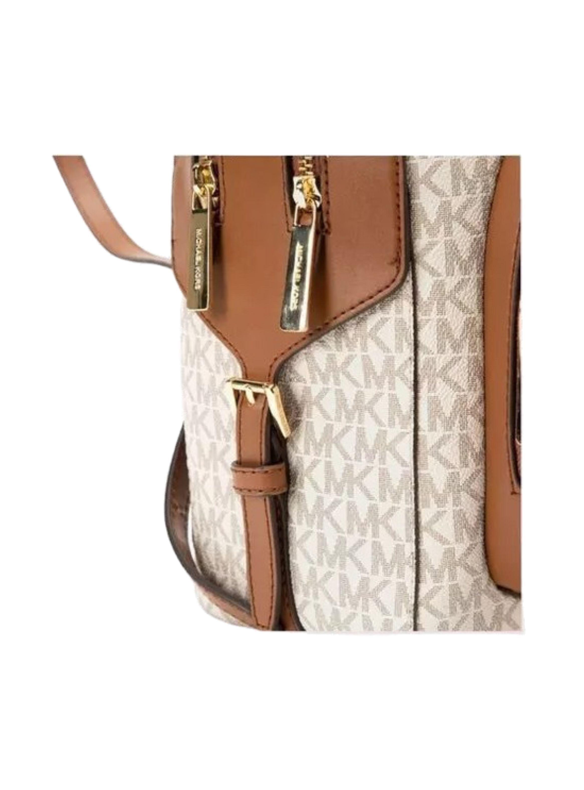 Mochila Michael Kors Jaicee mediana color Vainilla Monotem tica-4