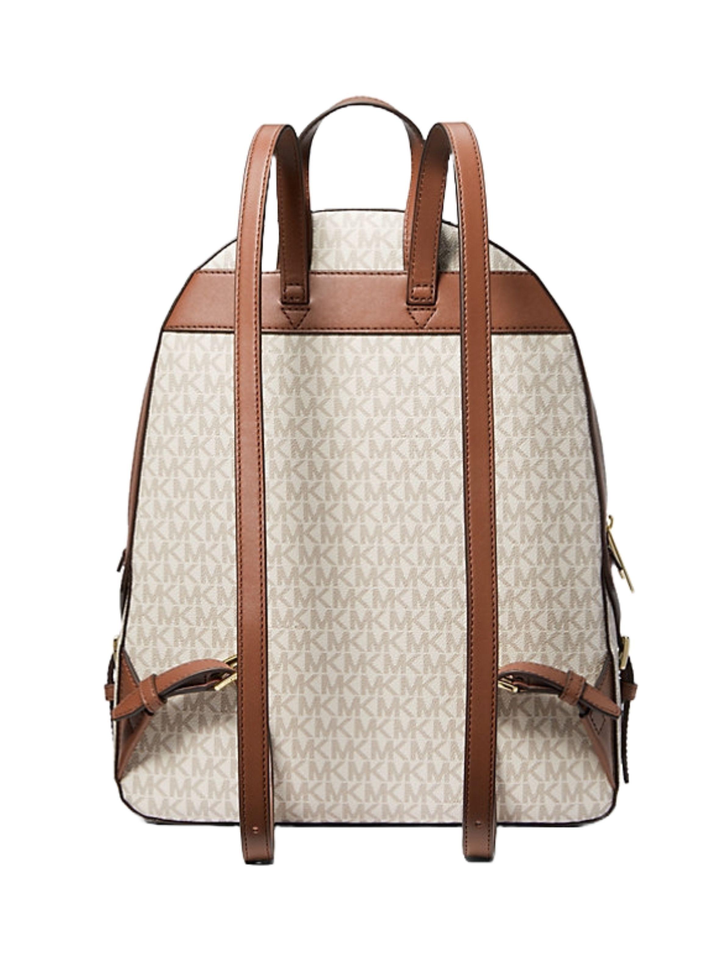 Mochila Michael Kors Jaicee mediana color Vainilla Monotem tica-3