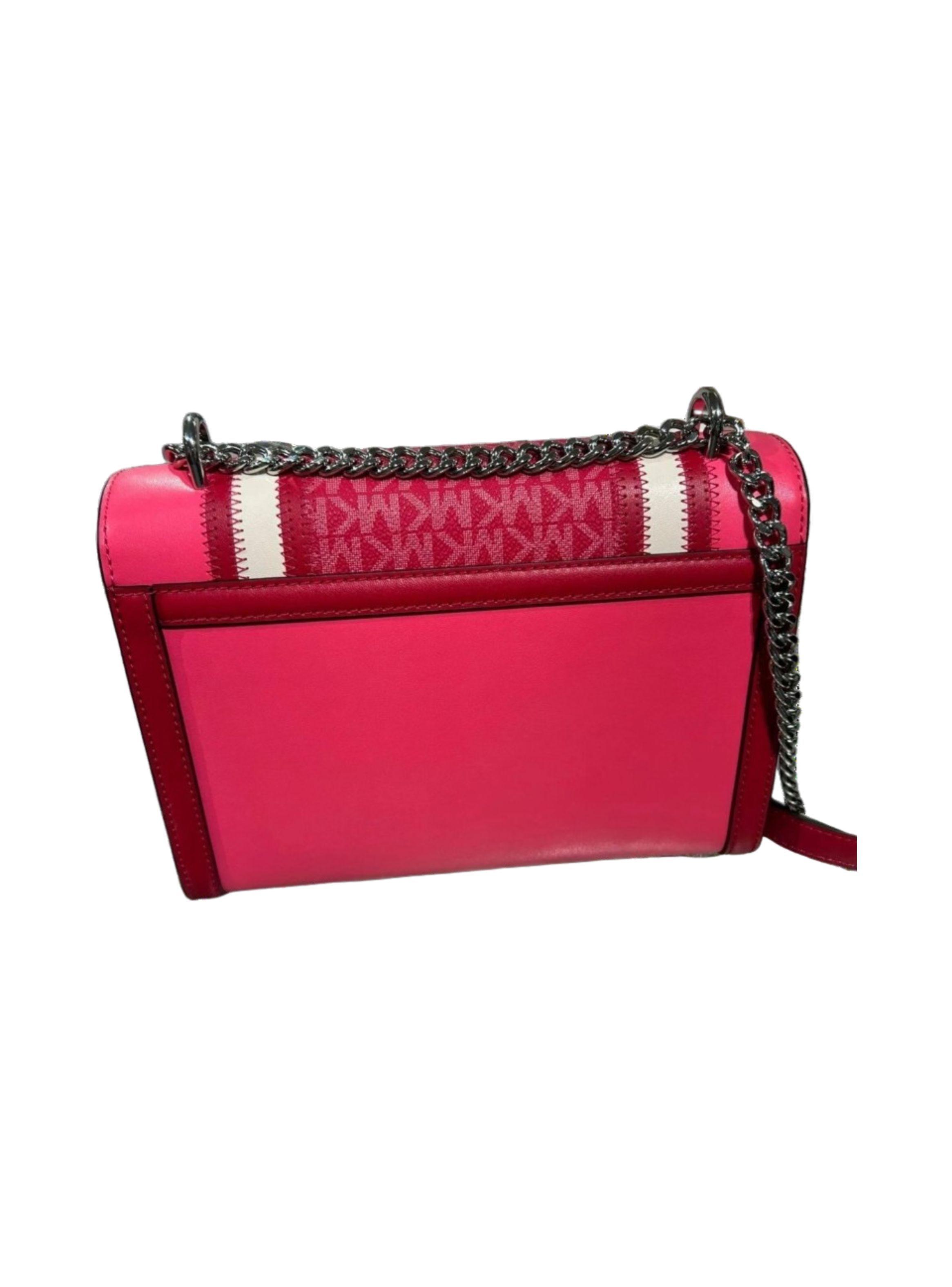 Cartera Michael Kors Whitney Mediano Color Frambuesa Multi Monograma Crossbody-2