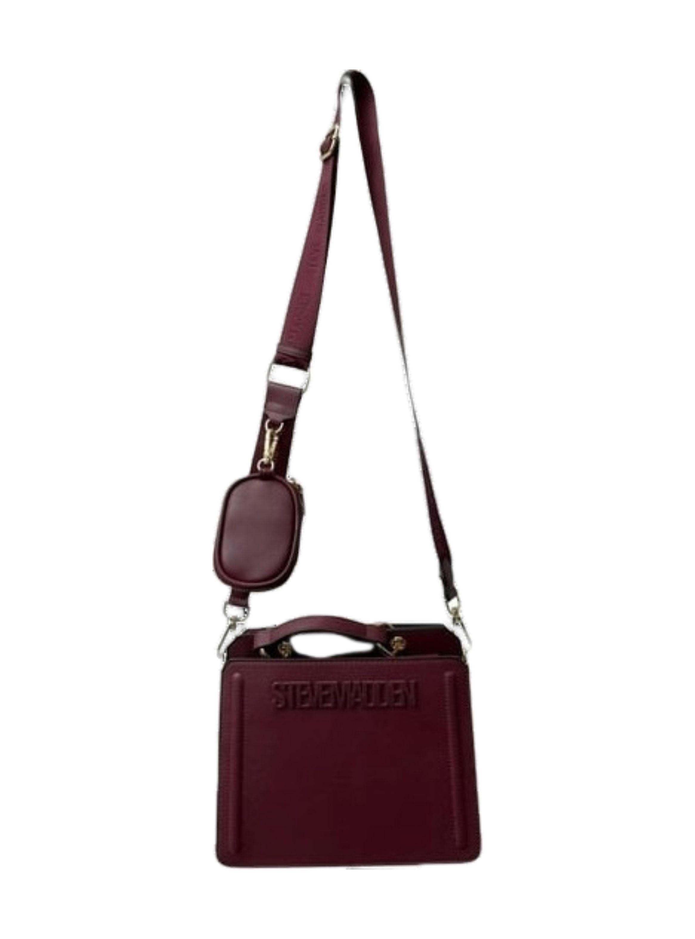 Crossbody Steve Madden Bevelyn Wine con Accesorio-3