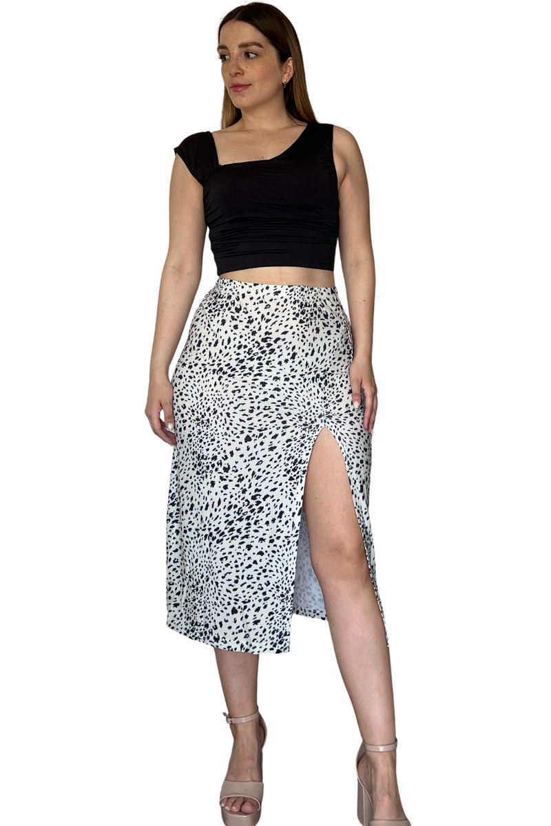 Falda larga estampado print-2