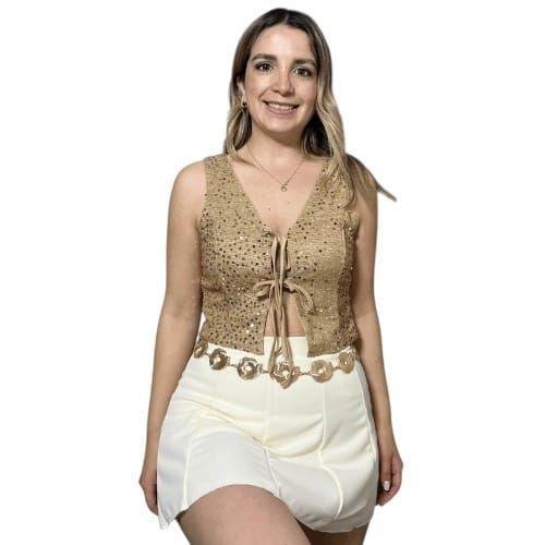 Bolero Gillette fiesta lentejuelas cintones delanteros-0