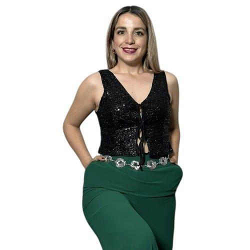 Bolero Gillette fiesta lentejuelas cintones delanteros-0