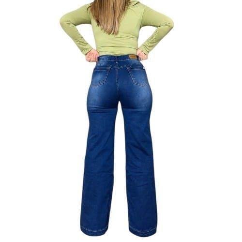 Jeans wide leg azul marino bolsillos delanteros-2