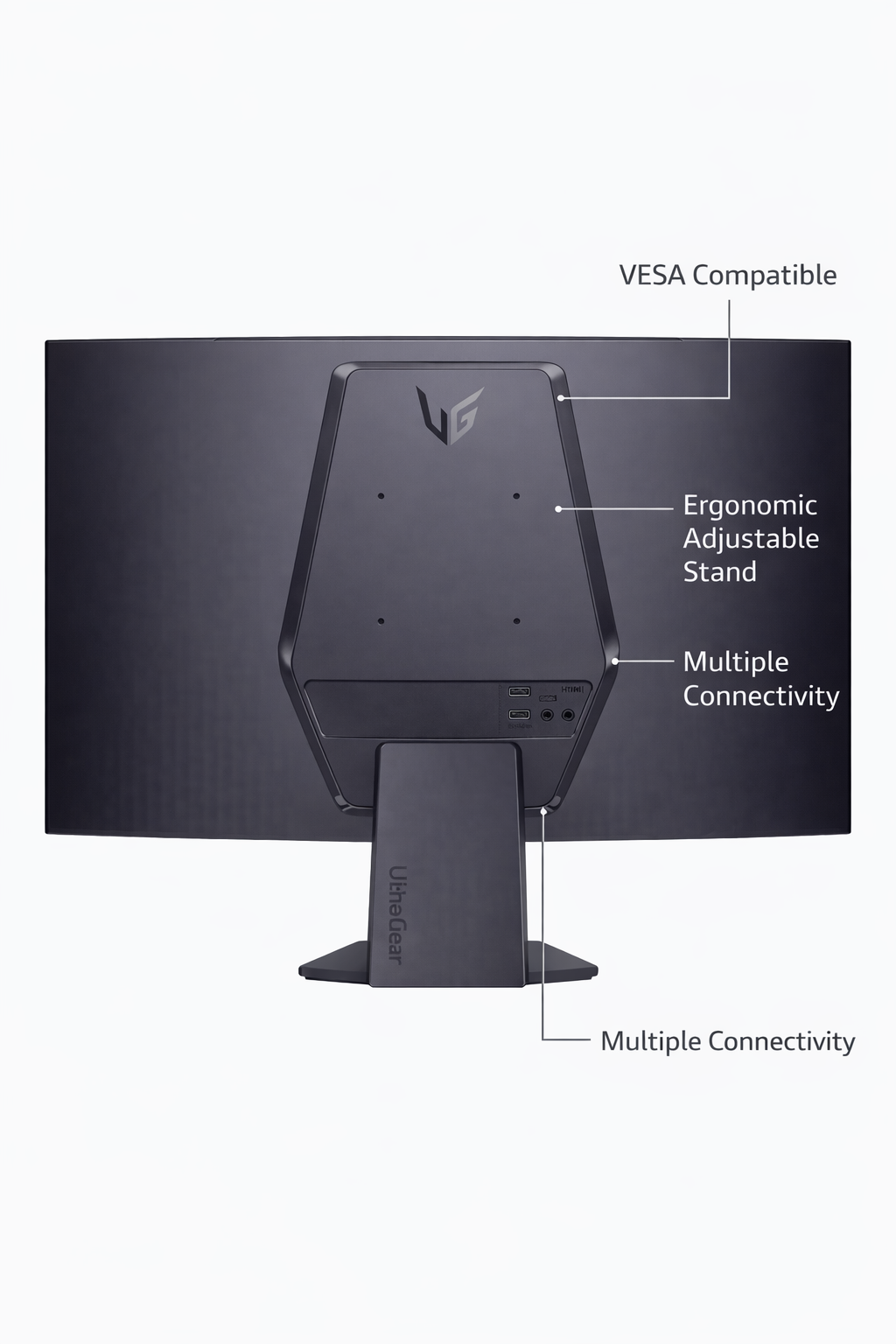Monitor Gamer Curvo LG Ultragear 32GS60QC-B 32" QHD VA, 180hz, 1ms, AMD FreeSync Premium, HDR 10-2