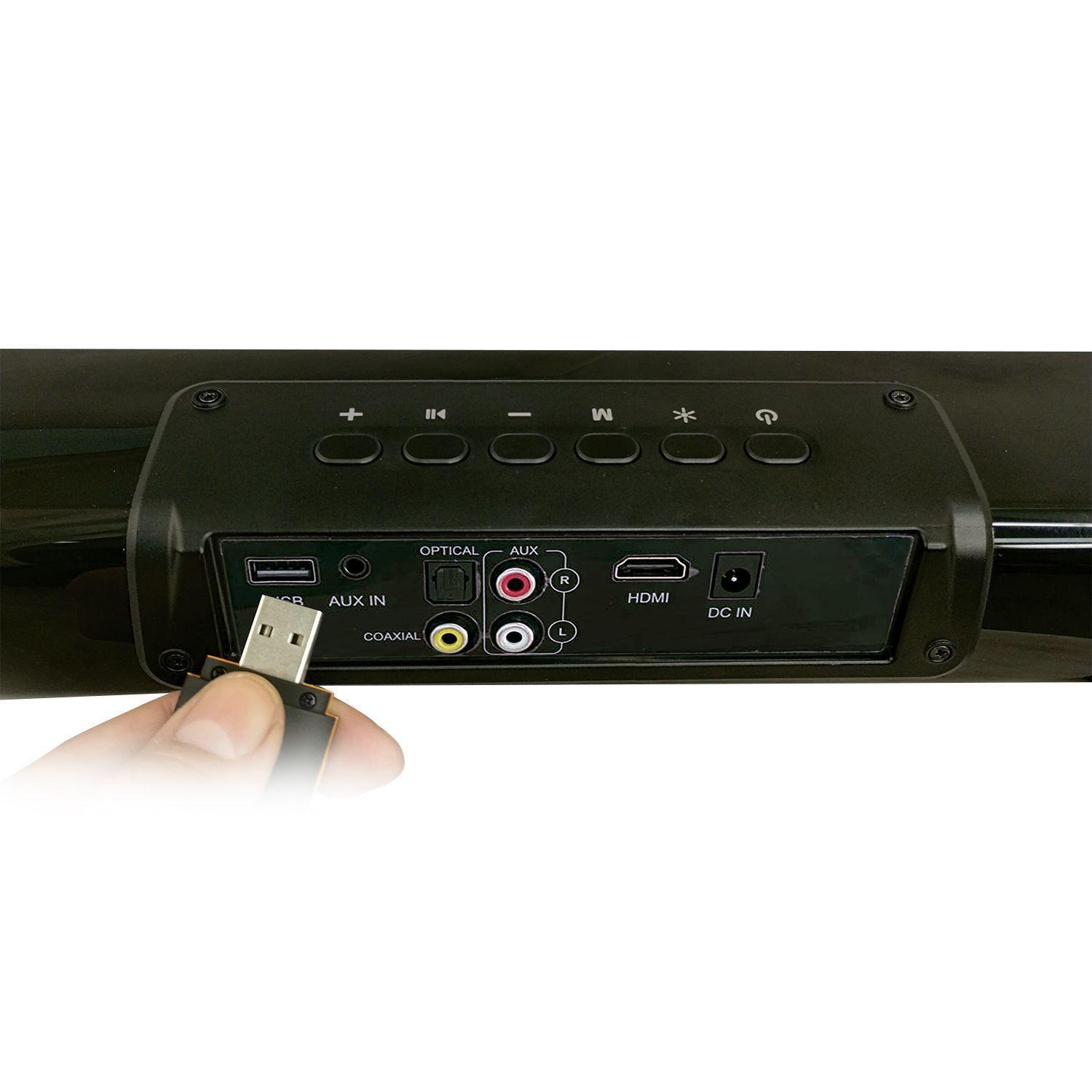 Parlante Soundbar Flaming Smoke HDMI Optico Bluetooth SB-500-3