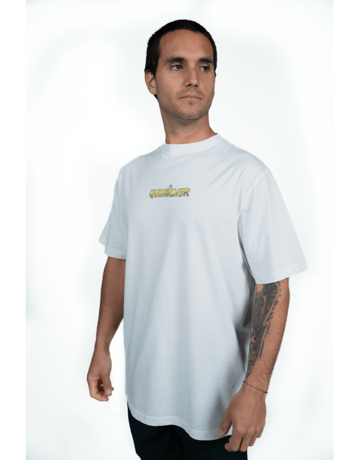 Polera Disconnect Effects Quiksilver Blanco-0