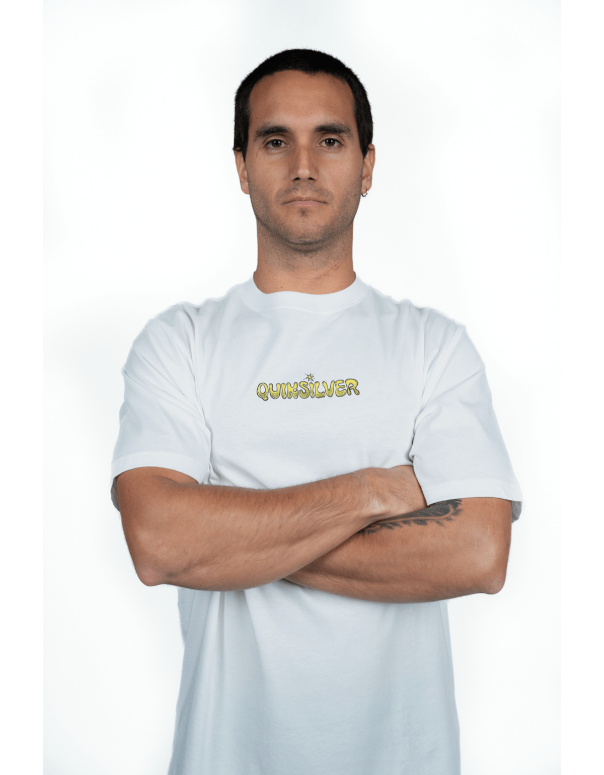 Polera Disconnect Effects Quiksilver Blanco-2