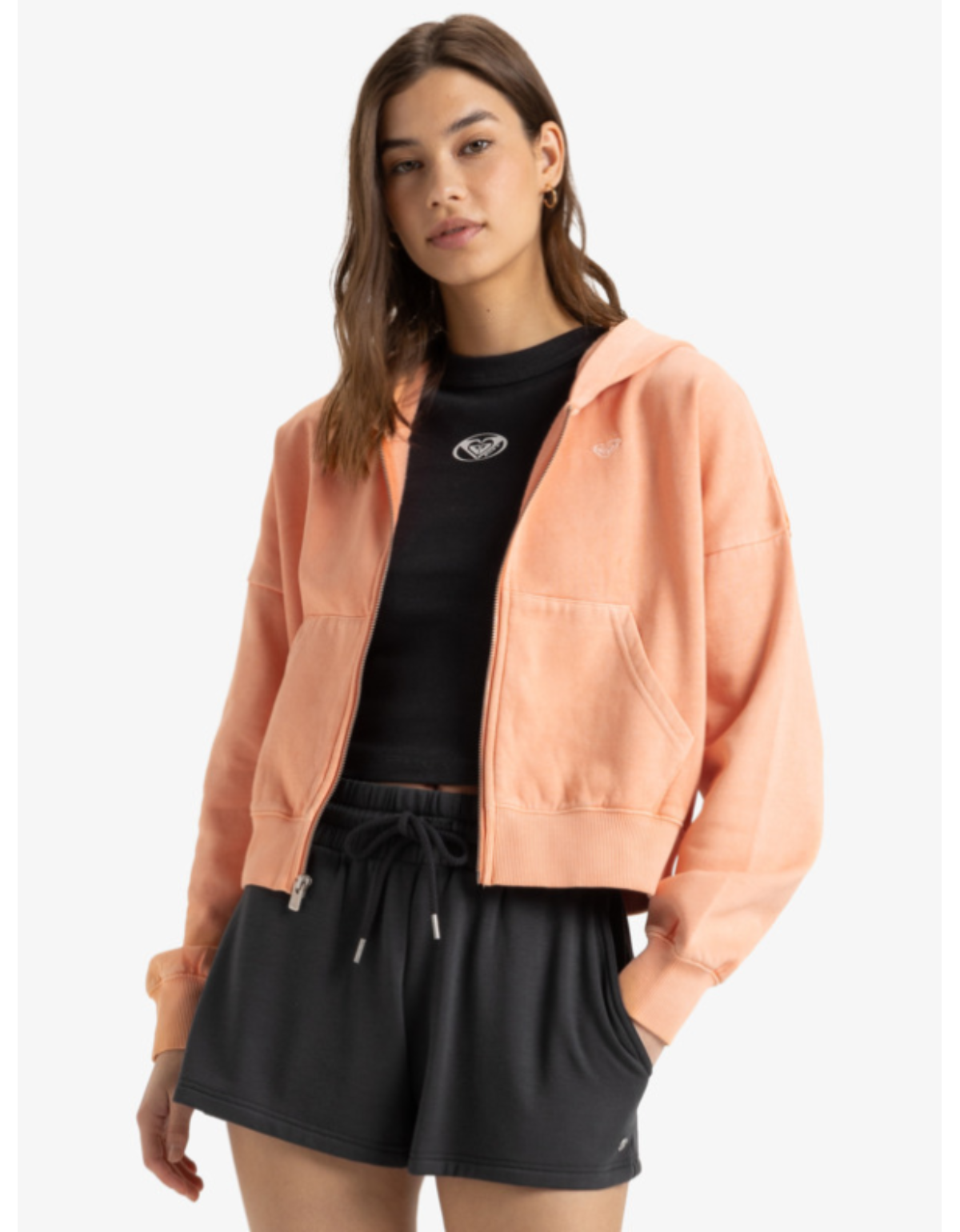 Poleron Roxy Sahara Vibes Mujer Naranjo-0