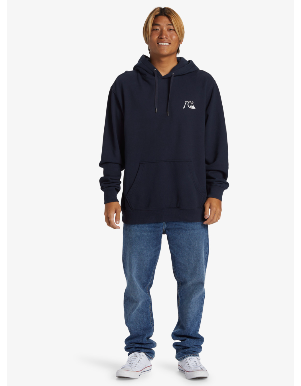 Poleron Quiksilver Dna Bubble Logo Hombre Negro-3