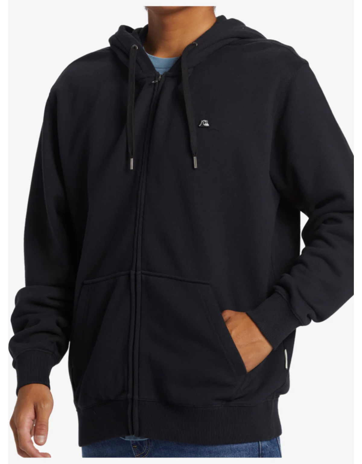Poleron Quiksilver Dna Hombre Negro-2