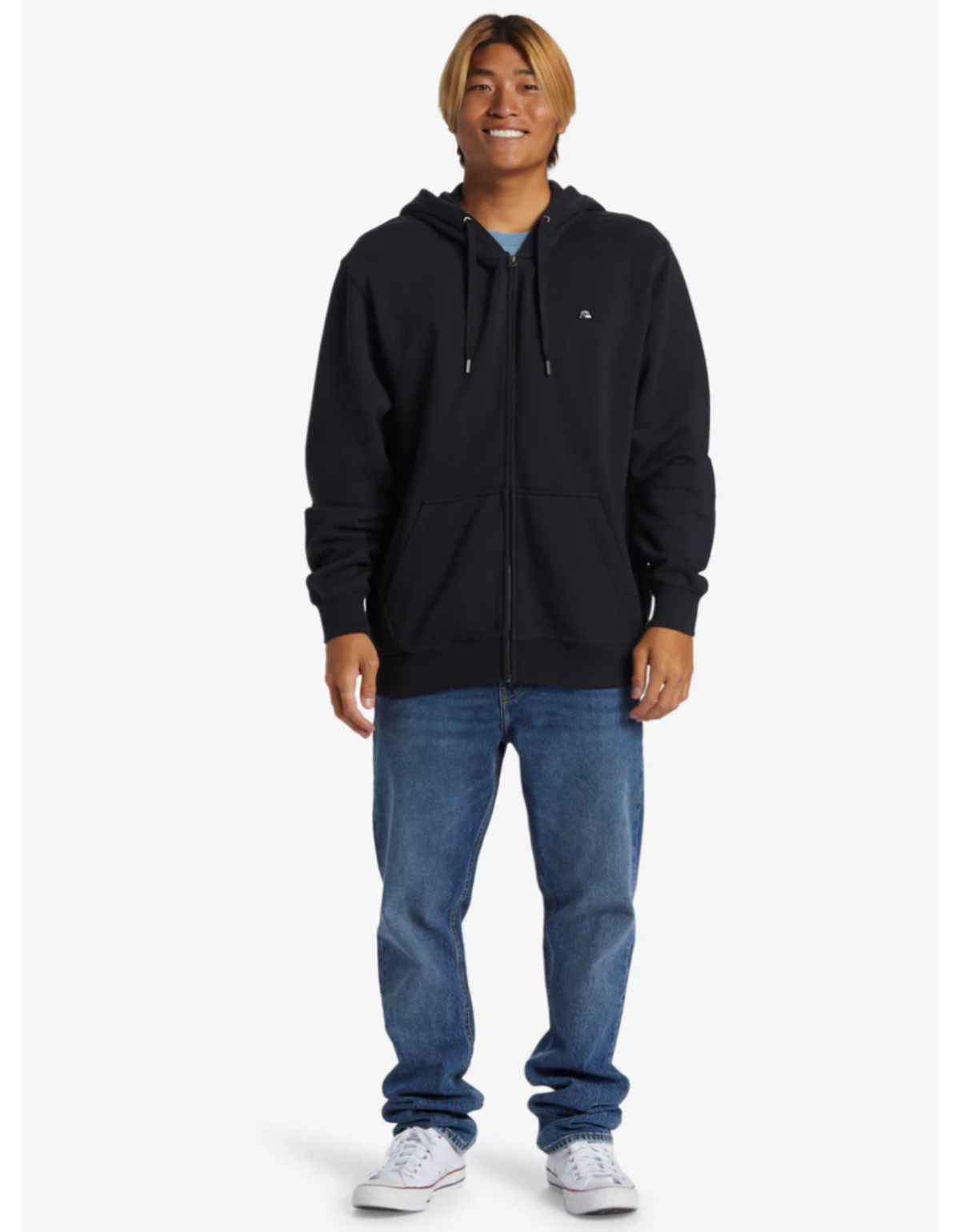Poleron Quiksilver Dna Hombre Negro-3
