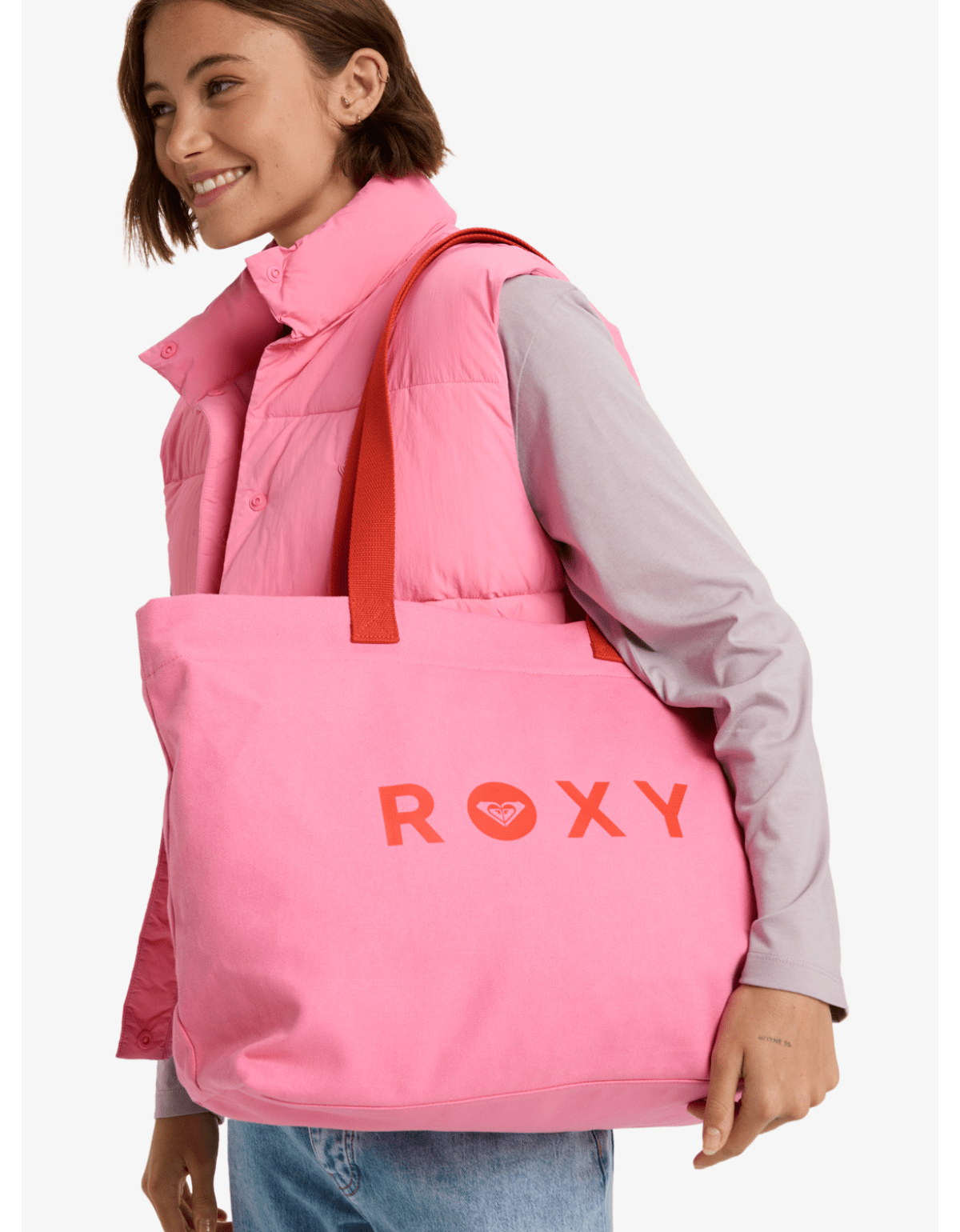 Tote Bag Cool Summer Roxy Rosado-2