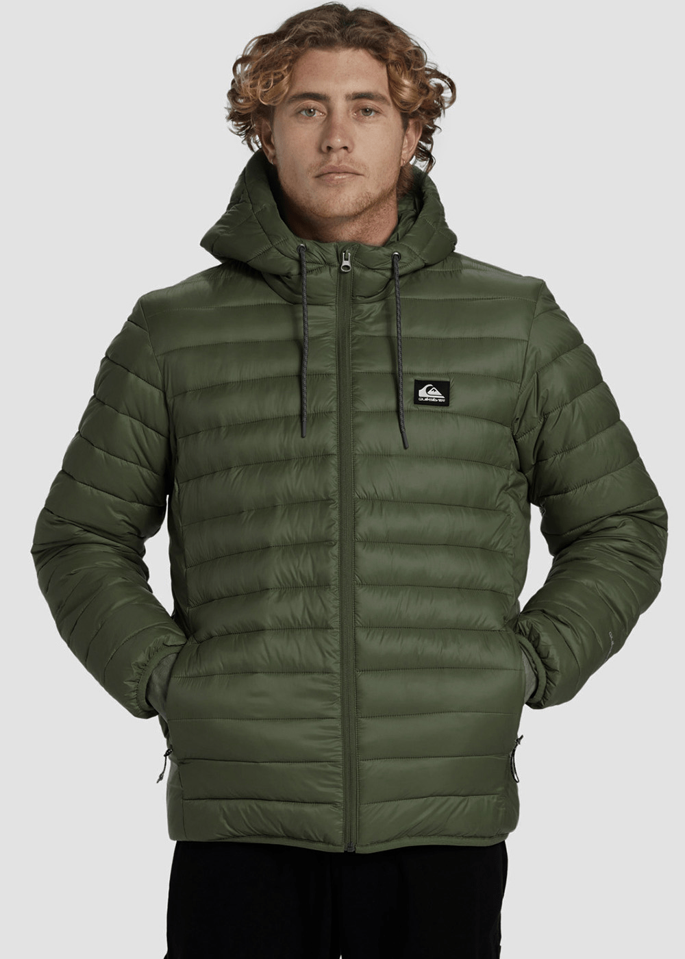 Chaqueta Quiksilver Scaly Hoodie Hombre Verde-0