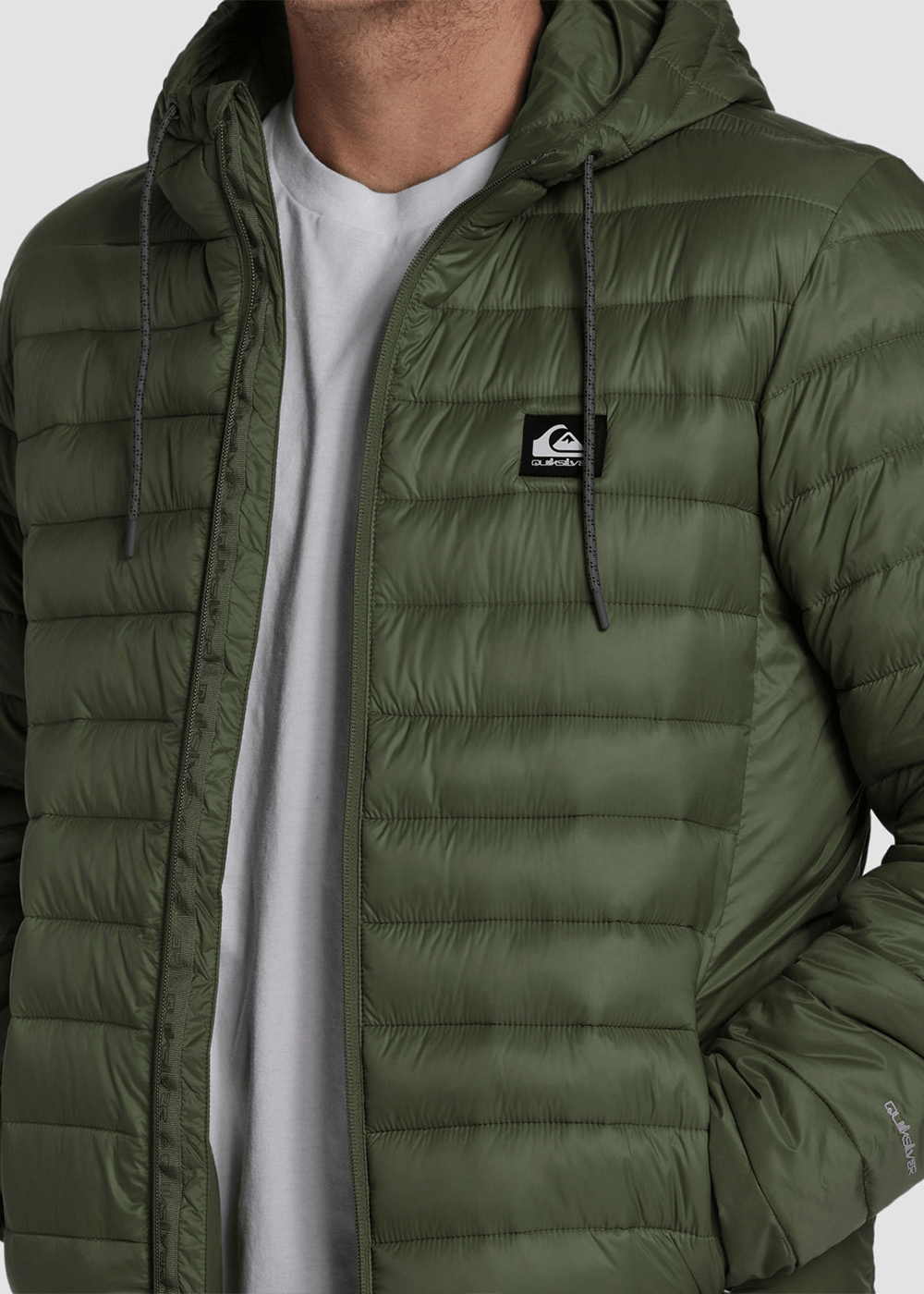 Chaqueta Quiksilver Scaly Hoodie Hombre Verde-3