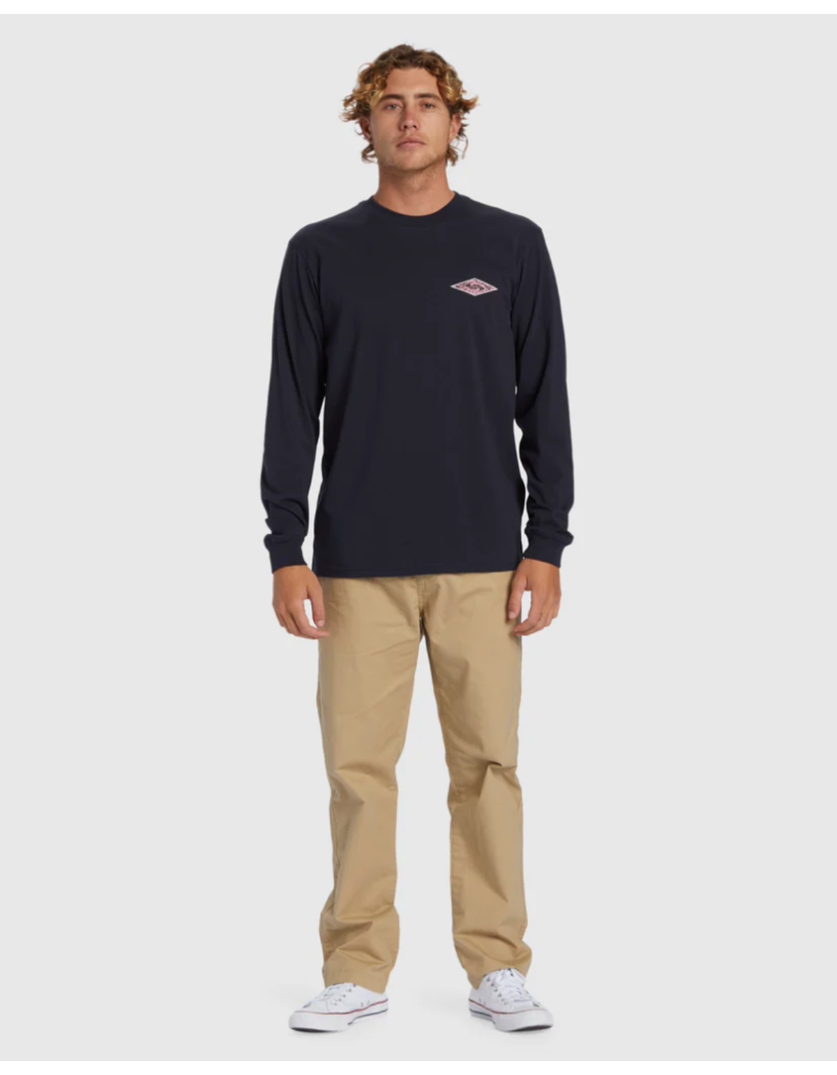 Polera Quiksilver Fossilized Hombre Azul-4