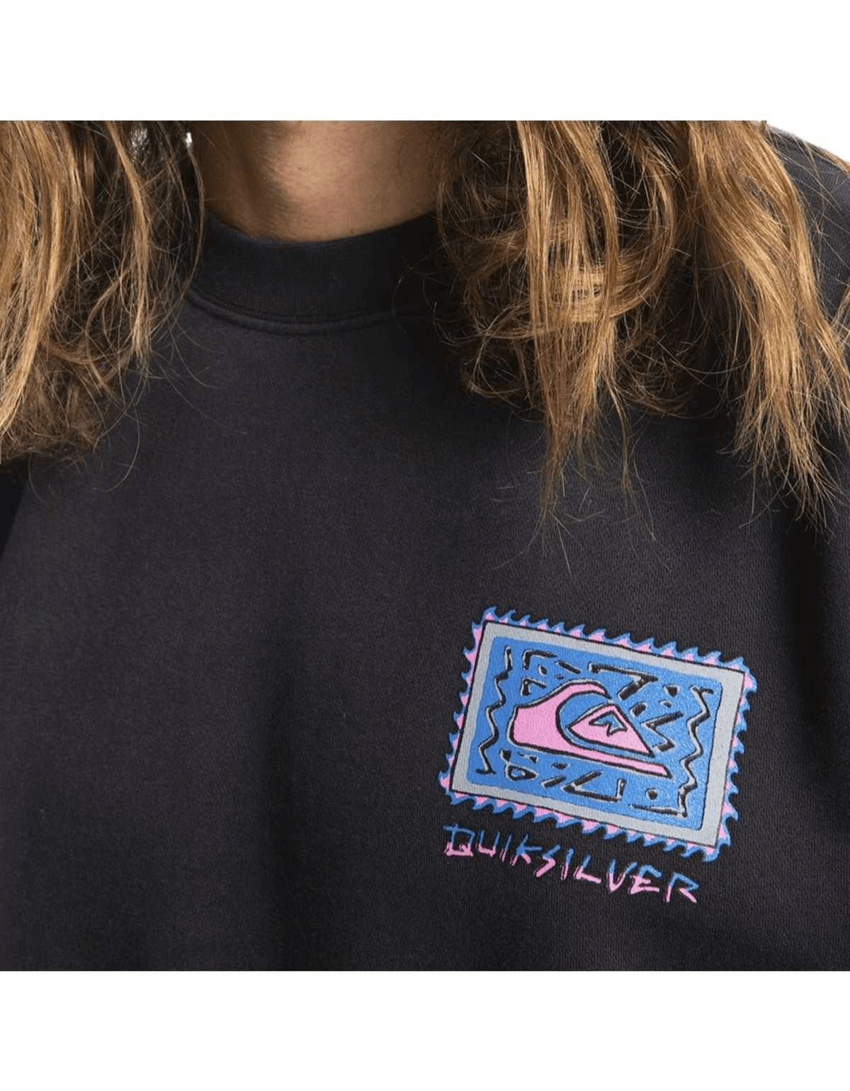 Poleron Quiksilver Neon Slab Hombre Gris-3