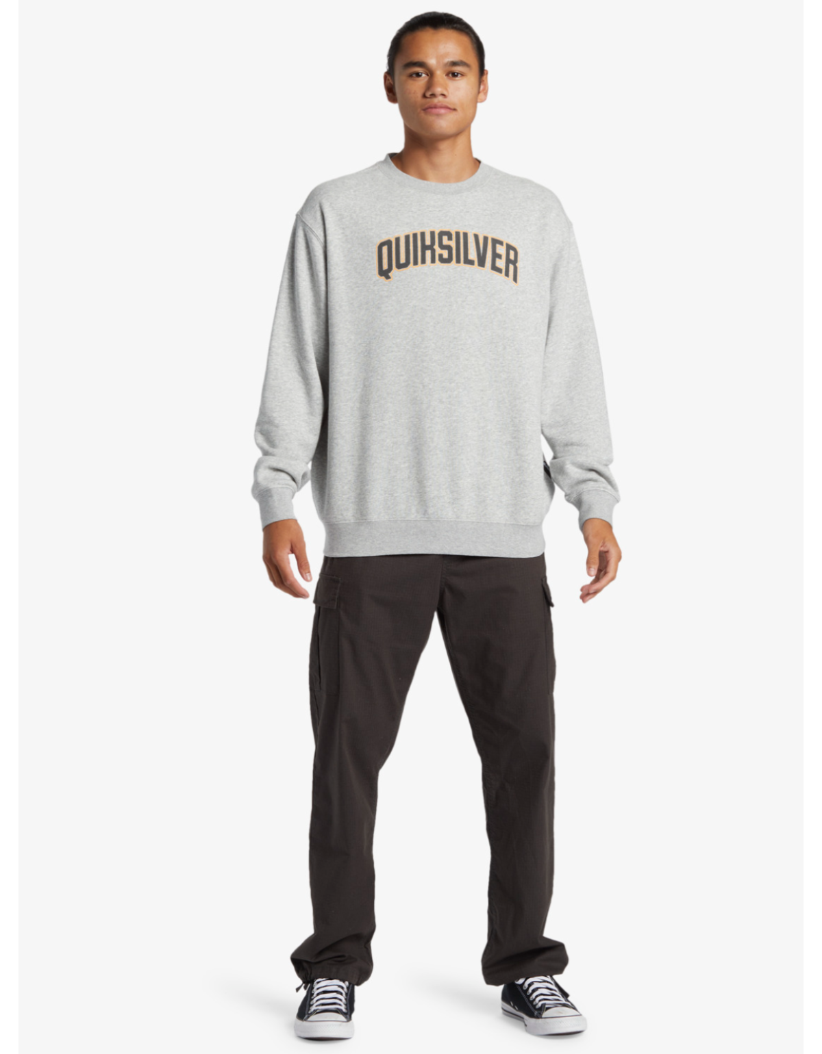Poleron Quiksilver Graphic Hombre Gris-3