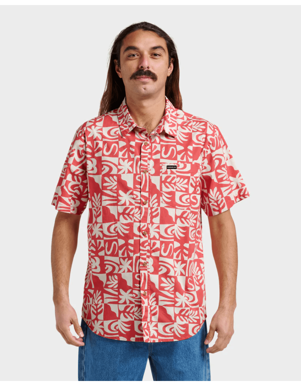 Camisa Quiksilver Terra Classic Stretch Ss Rojo-0