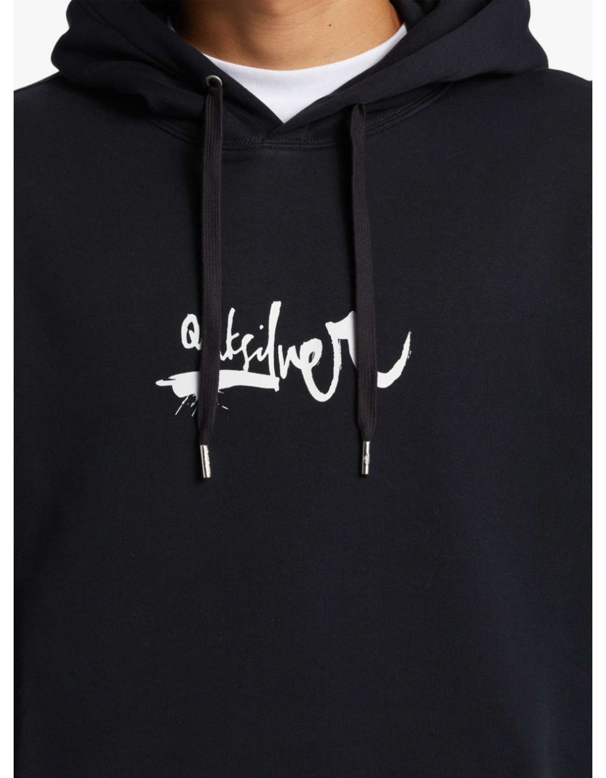 Poleron Quiksilver Dna Impaired Logo Hombre Negro-2