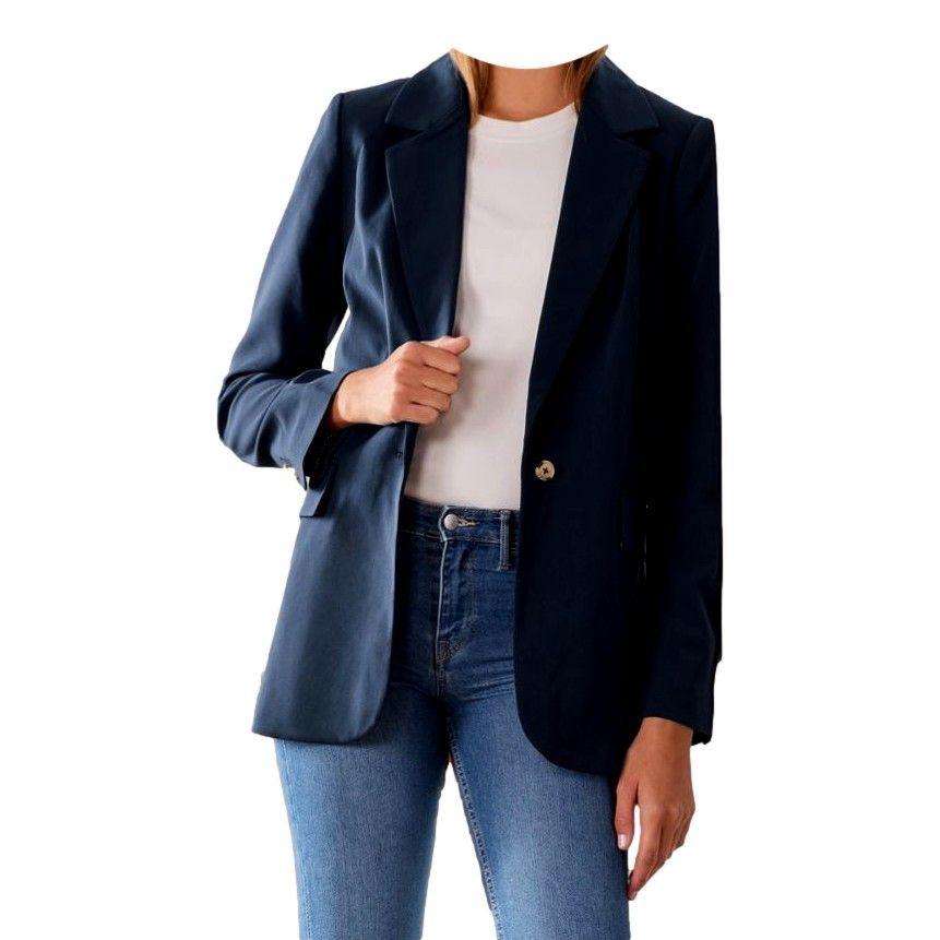 Blazer Tejido Azul Mujer Tchibo-3