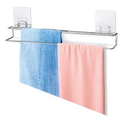 Colgador Doble Cromado Adhesivo-1