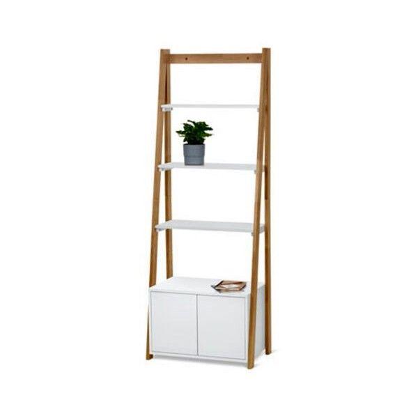 Estantería De Escalera Con Compartimento-2