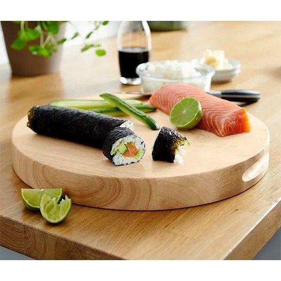 Tabla De Cortar Redondo Grueso Madera Tchibo-0