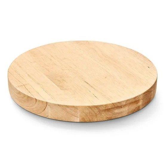 Tabla De Cortar Redondo Grueso Madera Tchibo-1