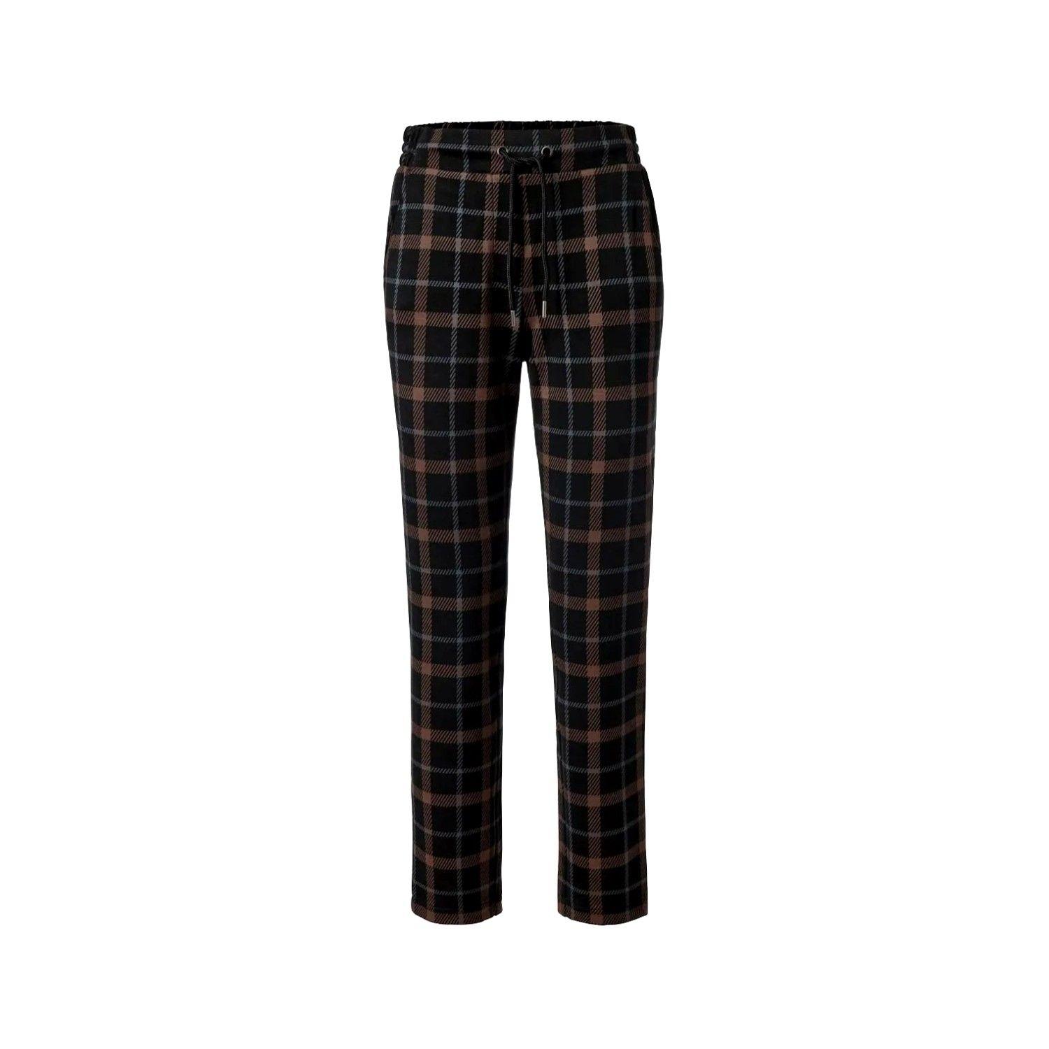 Pantalon Buzo A Cuadros Cafe Mujer Tchibo-0