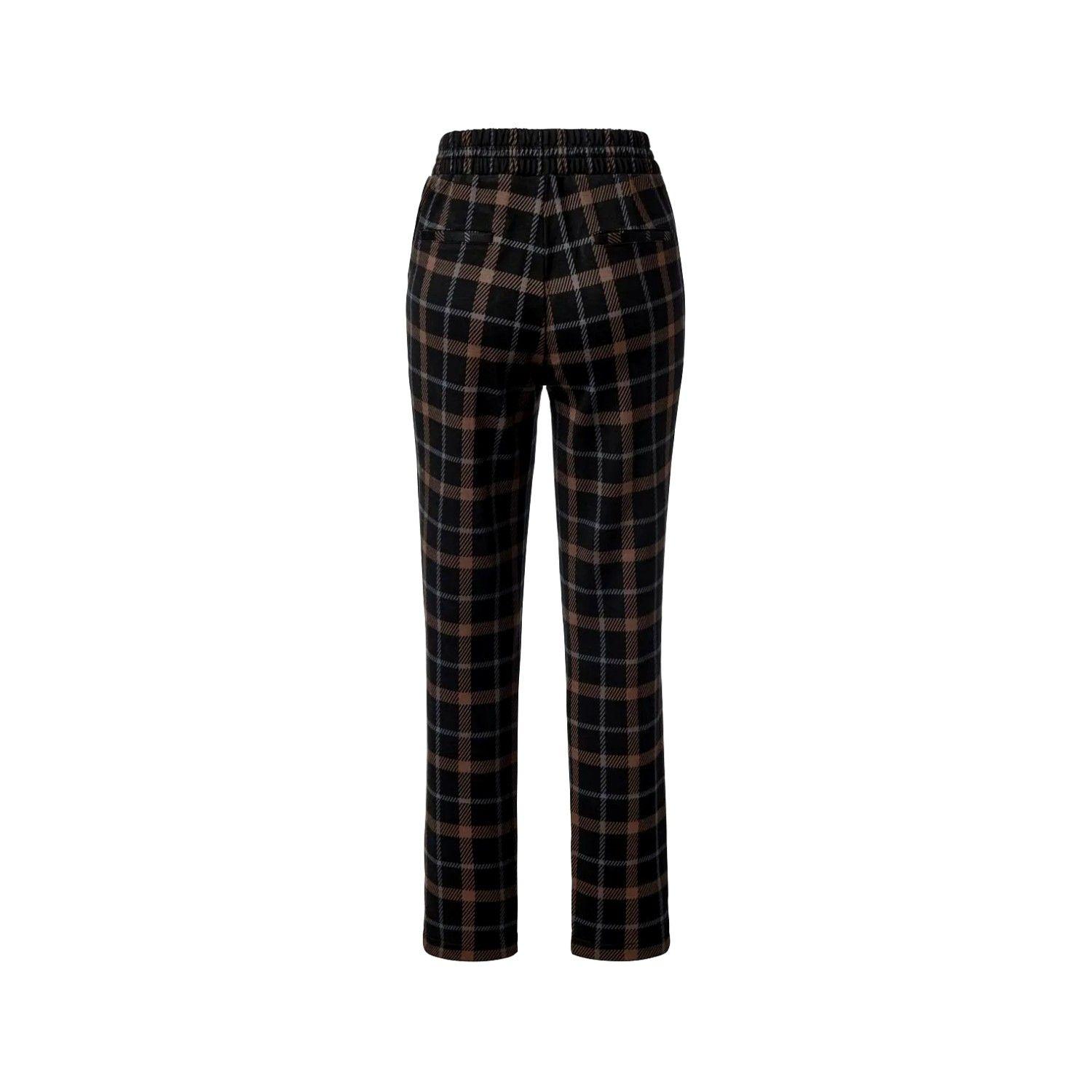 Pantalon Buzo A Cuadros Cafe Mujer Tchibo-1