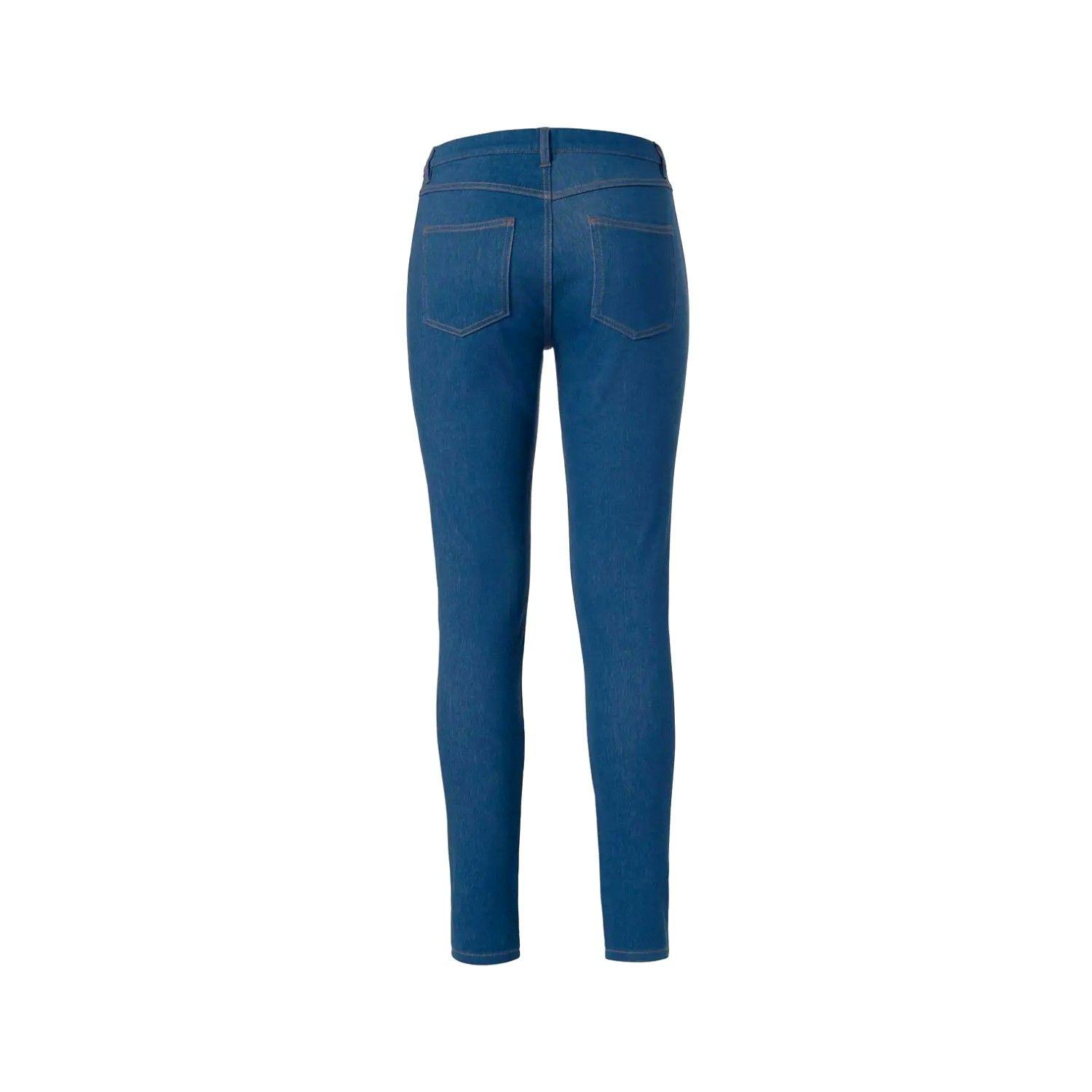 Jeggings Elasticados Azul Algodon Mujer Tchibo-1