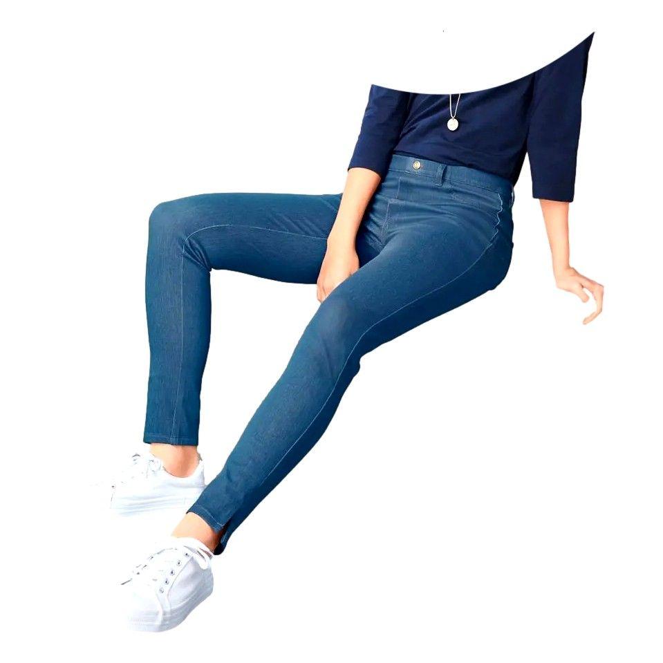Jeggings Elasticados Azul Algodon Mujer Tchibo-2