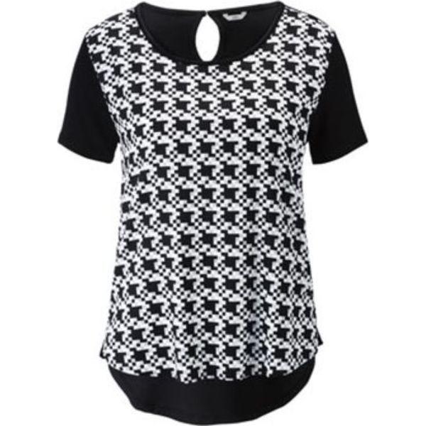 Camisa Blanco Negro Mujer Talla PLUS -0