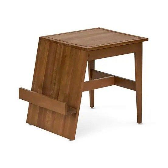 Mesa Auxiliar Con Revistero Madera-0