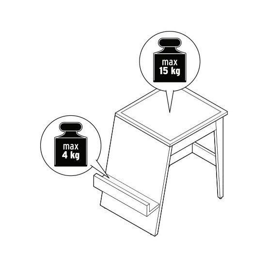 Mesa Auxiliar Con Revistero Madera-3