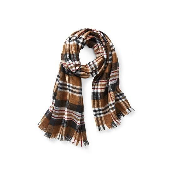 Bufanda Doble Cara Beige-Negro-Blanco Mujer-0