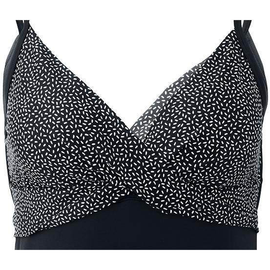 Tankini Top Negro Blanco Mujer-2