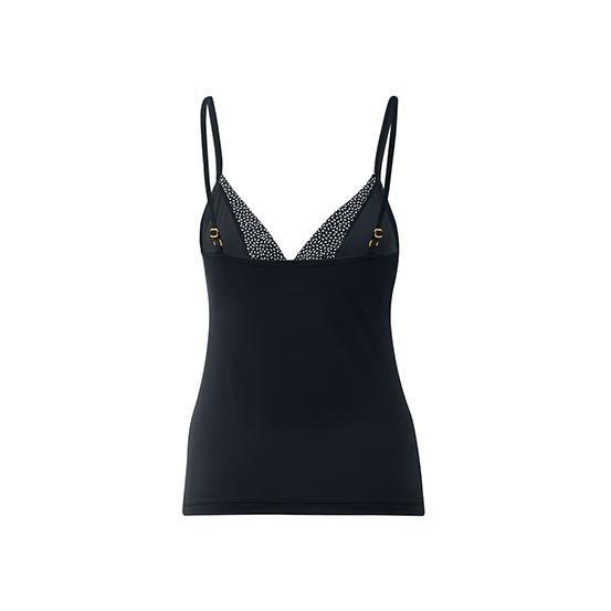 Tankini Top Negro Blanco Mujer-3