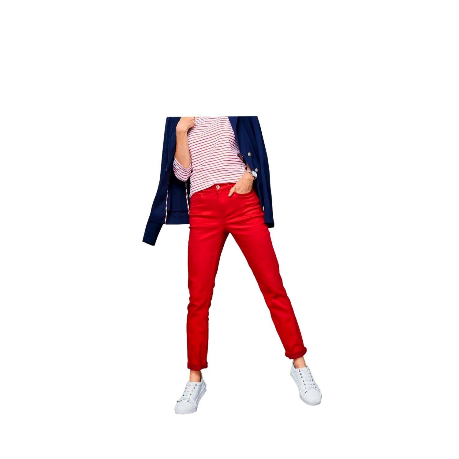 Jeans Elasticados Rojo Mujer Tchibo-2