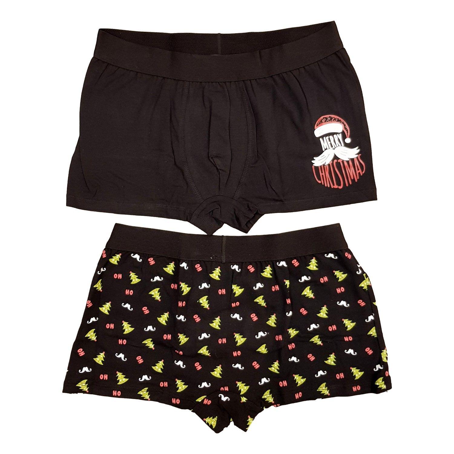Boxer Calzoncillos Hombre Navidad Algodon Set De 2-1