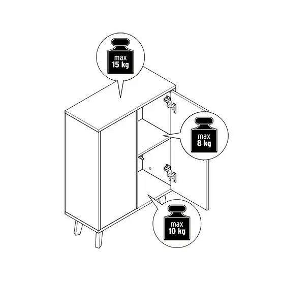 Mueble Módulo Gabinete Cerrado Madera-10