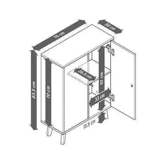 Mueble Módulo Gabinete Cerrado Madera-11