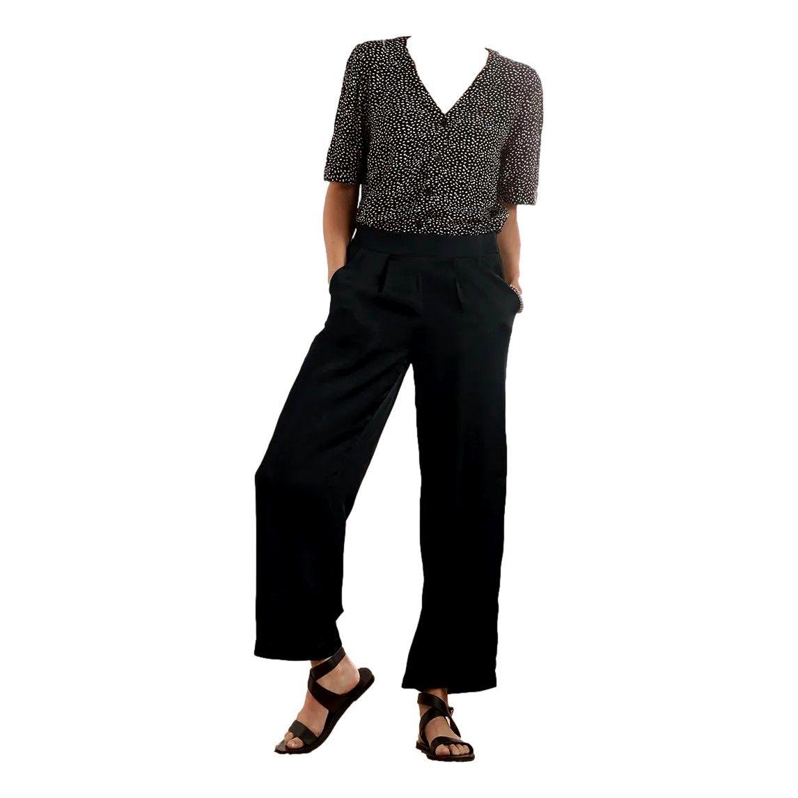 Pantalon De Satén Cordón Azul Mujer Tchibo-2
