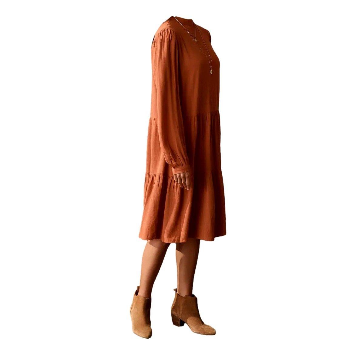 Vestido Tejido Naranjo Tchibo-2