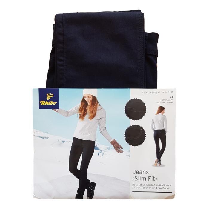 Jeans Pitillo Mujer Azul-1