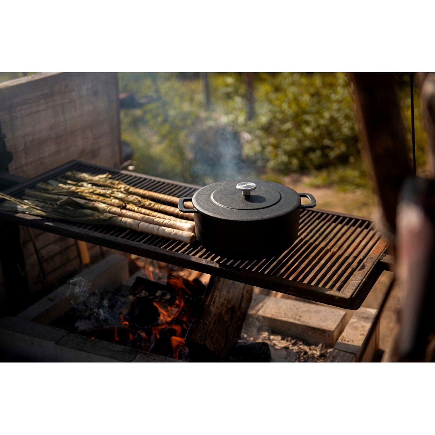 Olla Holandesa Fierro Fundido 24 cm Negro Tchibo-3