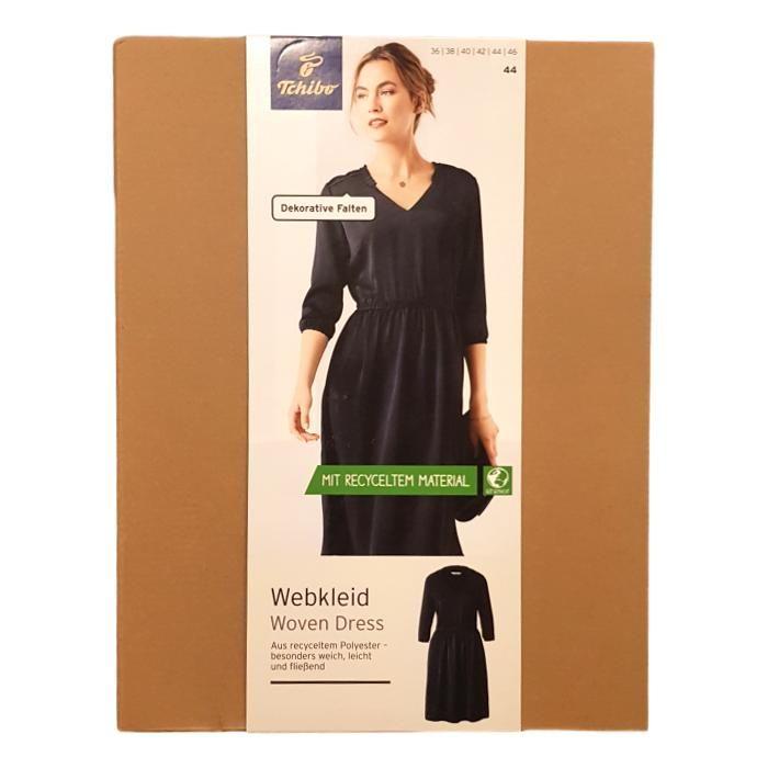 Vestido Mujer Azul de Tela Reciclada-1