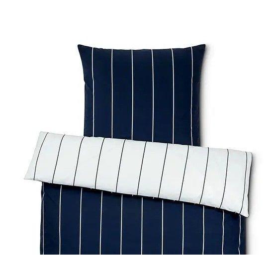 Funda De Plumon Y Almohada Percal Azul Blanco 1,5 Plaza-0